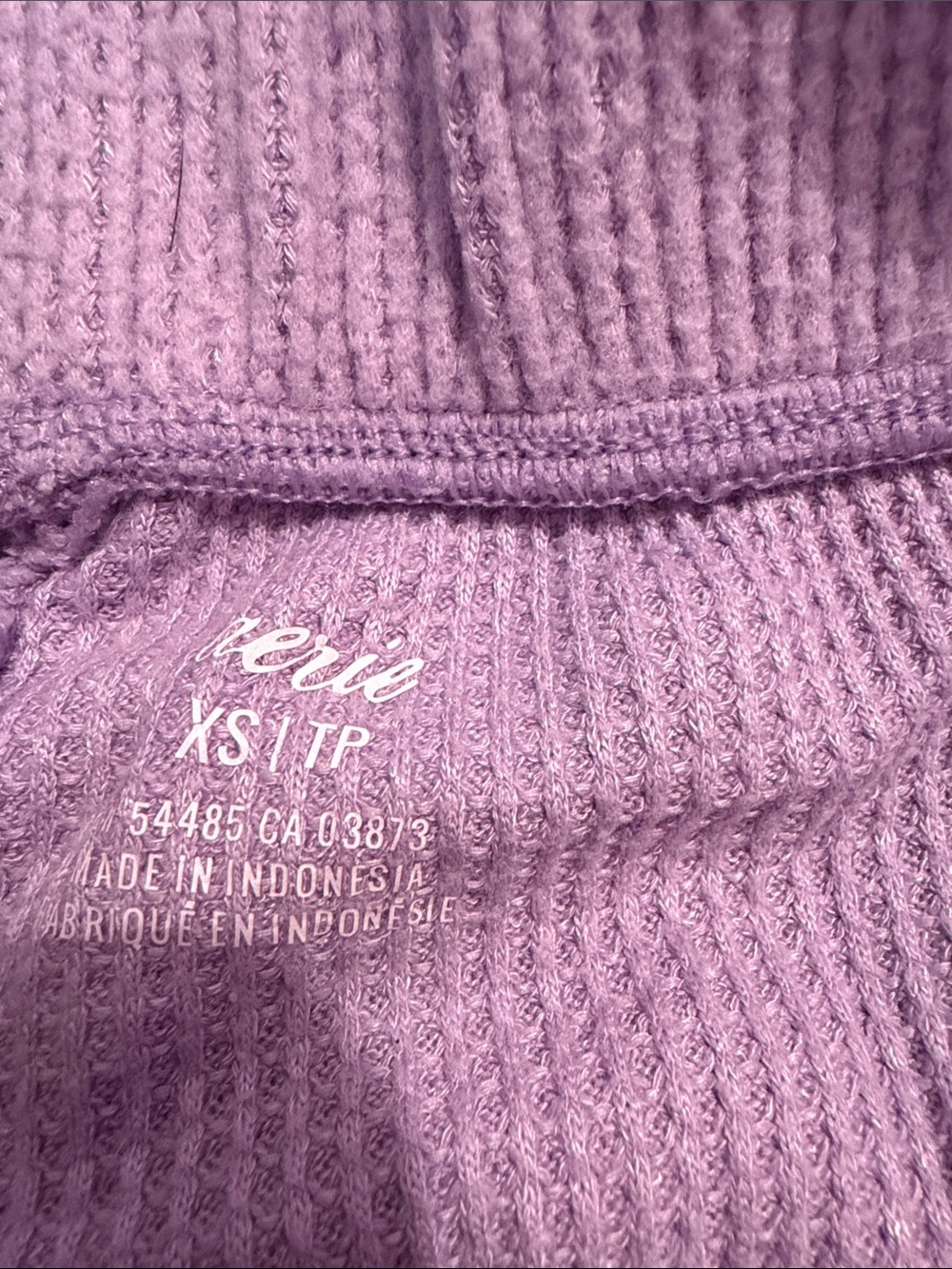 Aerie Traveler Waffle Cargo Jogger in Purple Wash - Size XS - Picture 6 of 6